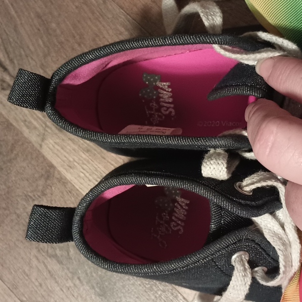 Jojo siwa blue jean rainbow colors bow ankle top shoes - Picture 2 of 5